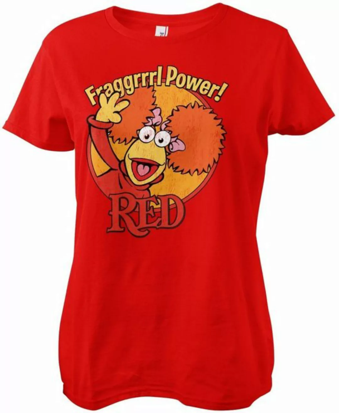 Fraggle Rock T-Shirt Red Fragggrrrl Power Girly Tee günstig online kaufen