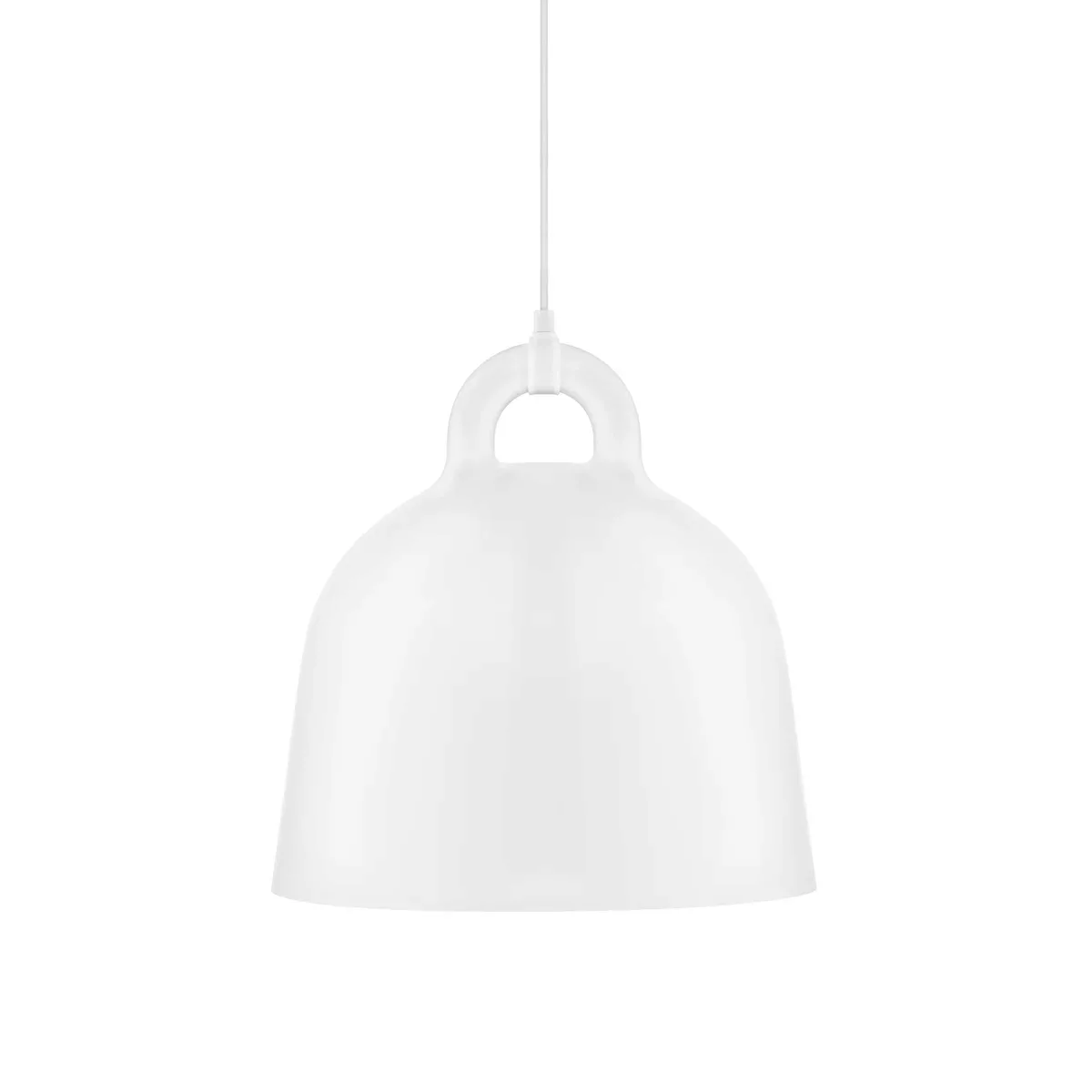 Normann Copenhagen - Bell Pendelleuchte M - weiß/H 44cm / Ø 42cm/Kabel weiß günstig online kaufen