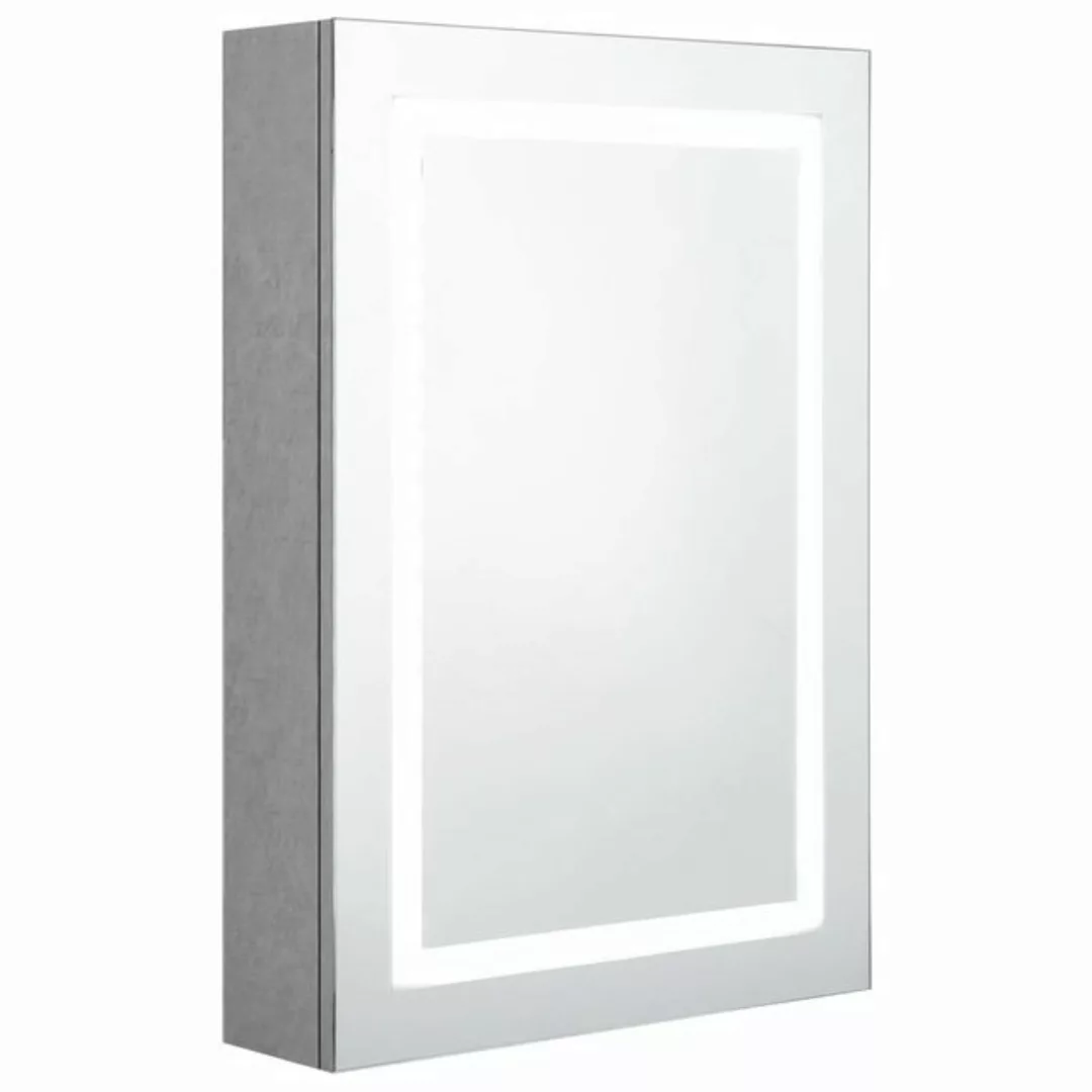 vidaXL Badezimmerspiegelschrank LED-Bad-Spiegelschrank Betongrau 50x13x70 c günstig online kaufen