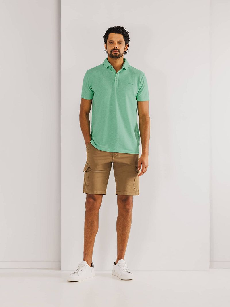 State of Art Poloshirt Piqué Melange Grün - Größe XXL günstig online kaufen