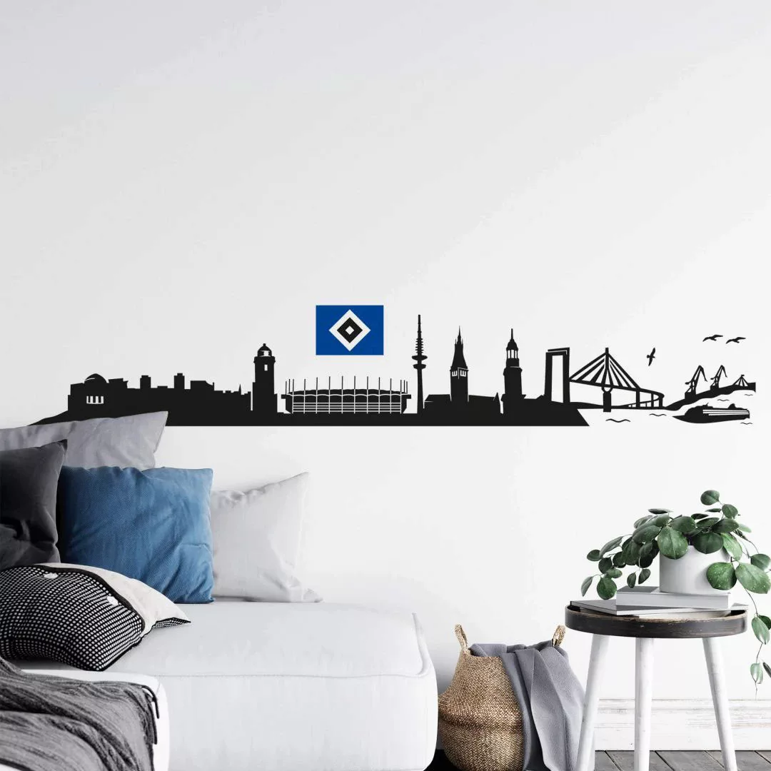 Wall-Art Wandtattoo "Hamburger SV Skyline Logo Hsv", selbstklebend, entfern günstig online kaufen