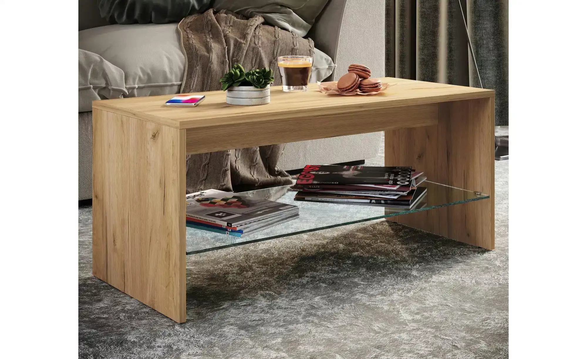 VCM Couchtisch "VCM Holz Couchtisch  Sofatisch mit ausreichend Stauraum  Ma günstig online kaufen