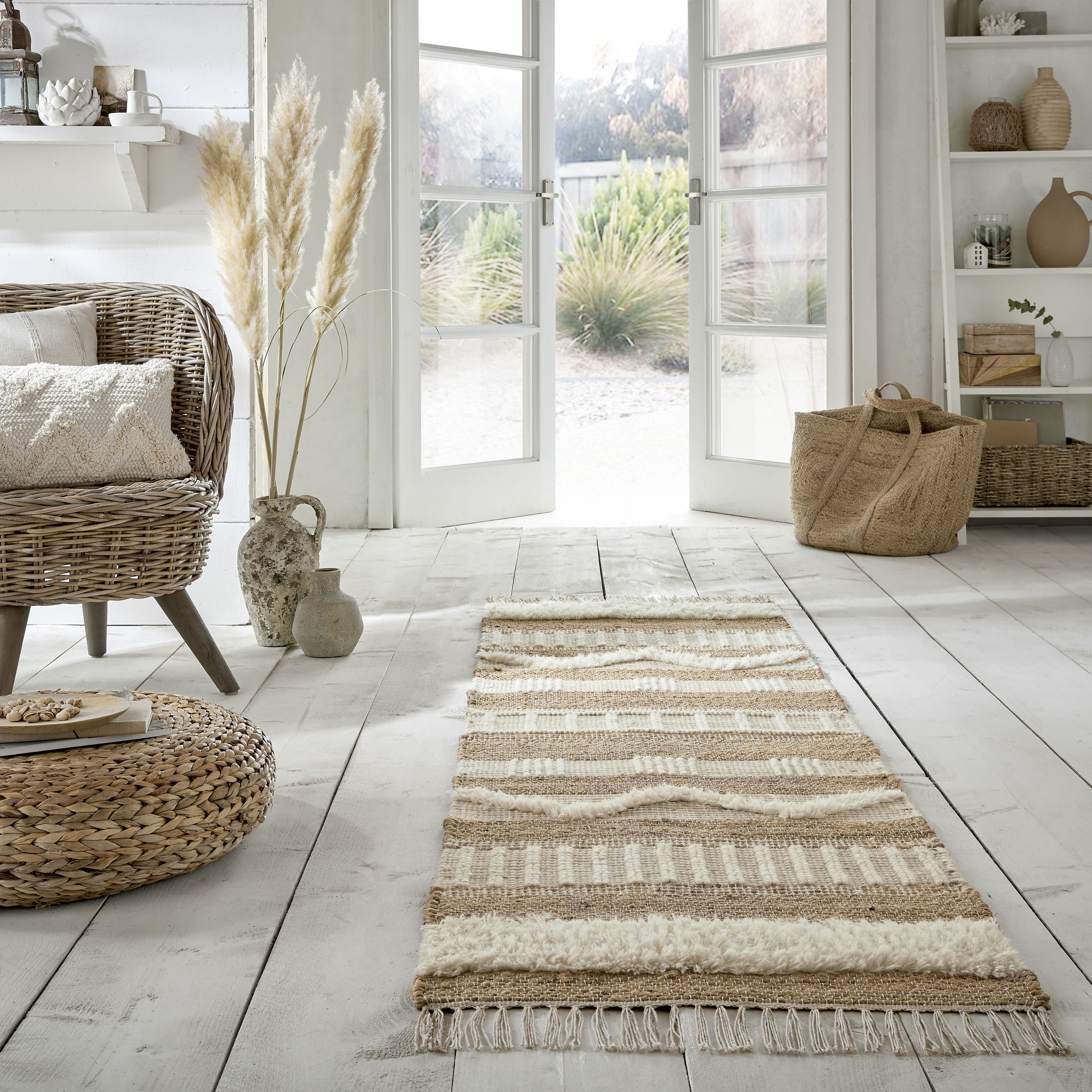 FLAIR RUGS Läufer »Medina«, rechteckig, 12 mm Höhe, Boho-Look, aus Naturfas günstig online kaufen