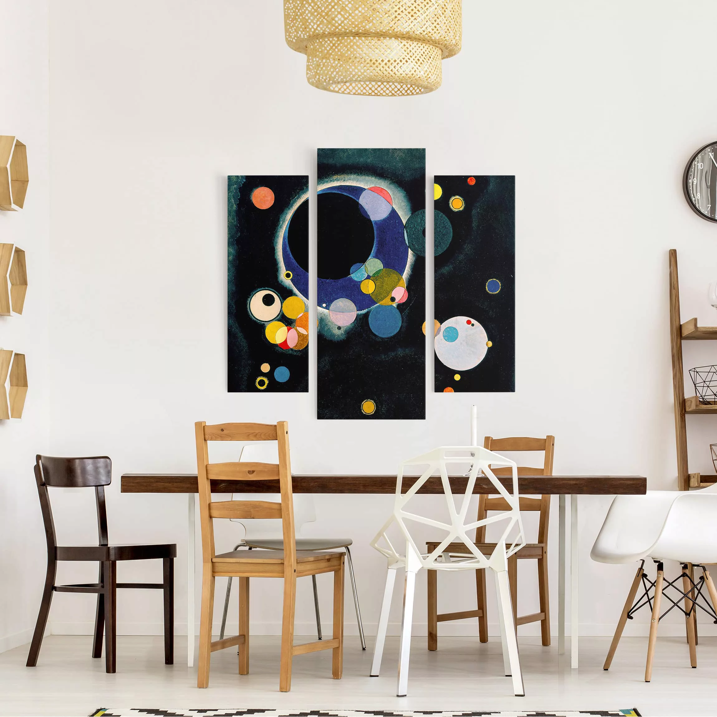 3-teiliges Leinwandbild Abstrakt - Querformat Wassily Kandinsky - Skizze Kr günstig online kaufen