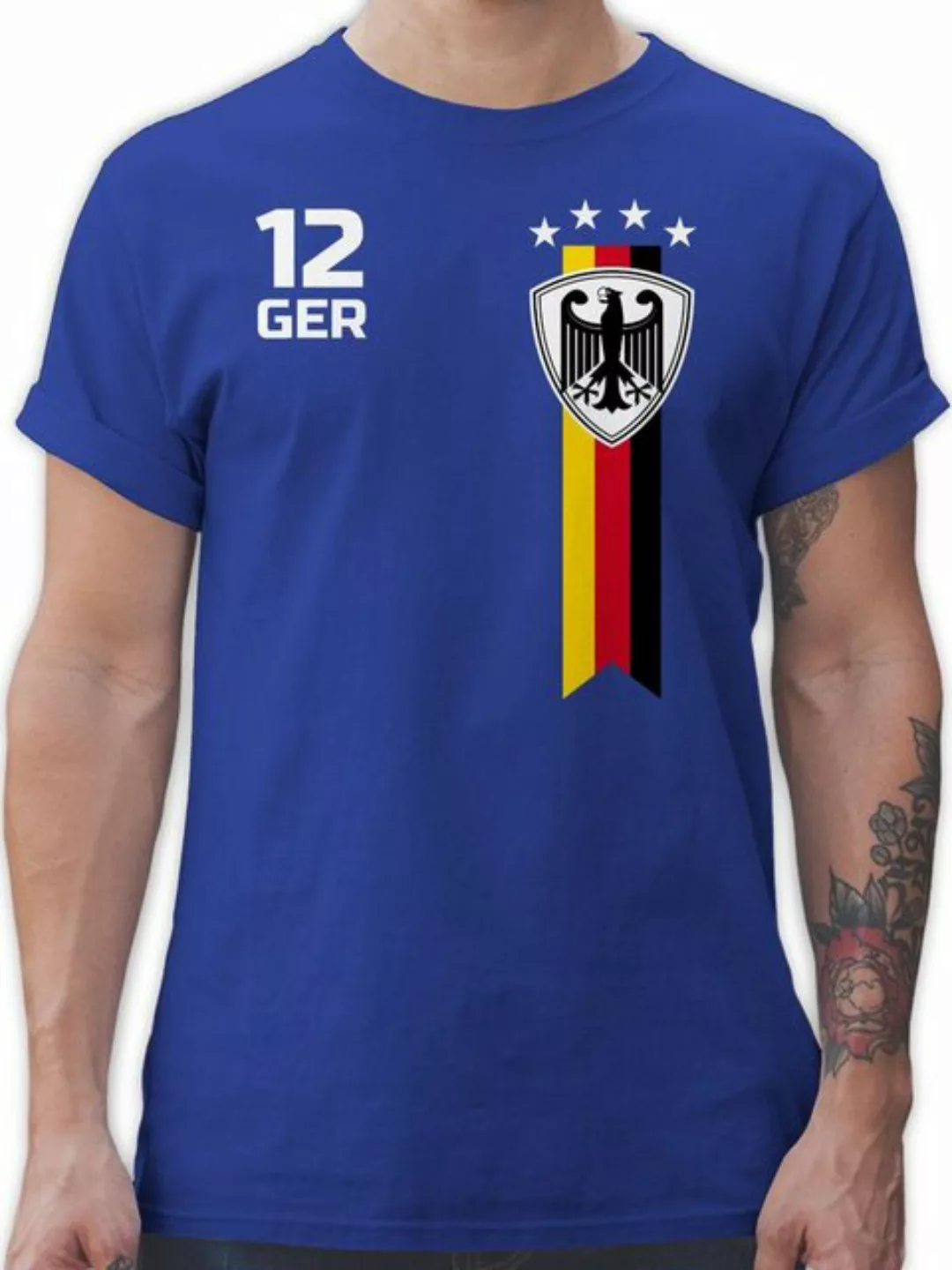 Shirtracer T-Shirt WM Fan Deutschland 2024 Fussball EM Fanartikel günstig online kaufen
