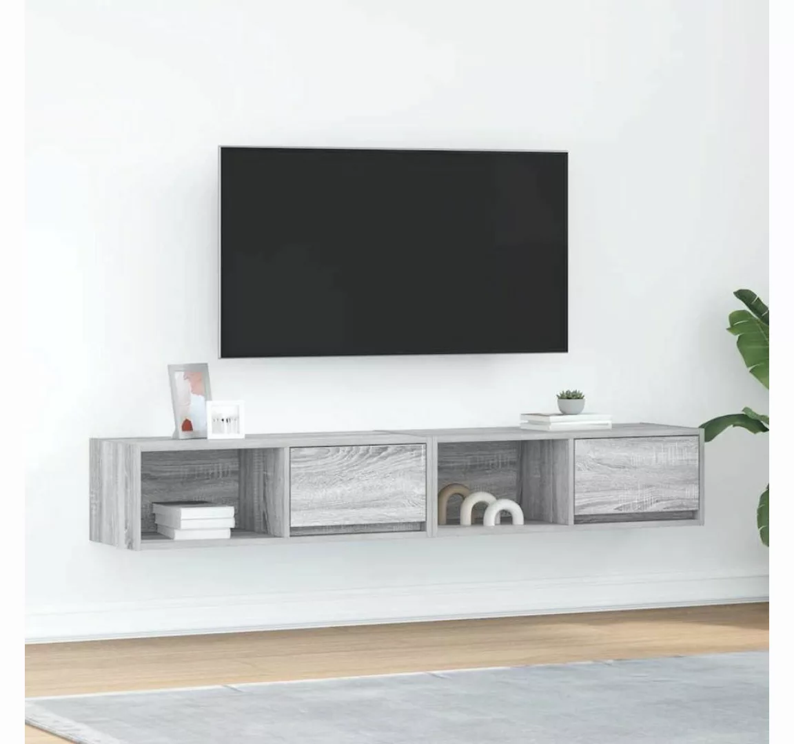 vidaXL TV-Schrank TV-Schränke 2Stk. Braun Eichen-Optik 80x31x25,5cm Holzwer günstig online kaufen