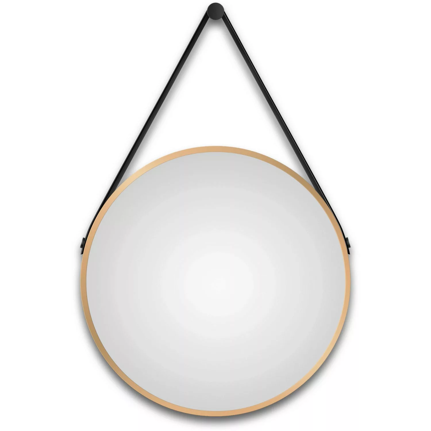 DSK Design LED-Lichtspiegel Silver Barbier Ø 50 cm Gold Rund günstig online kaufen