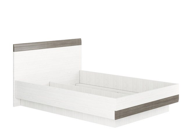 Feldmann-Wohnen Bett Blanco (1-tlg., dekorative graue MDF-Absetzungen), 150 günstig online kaufen