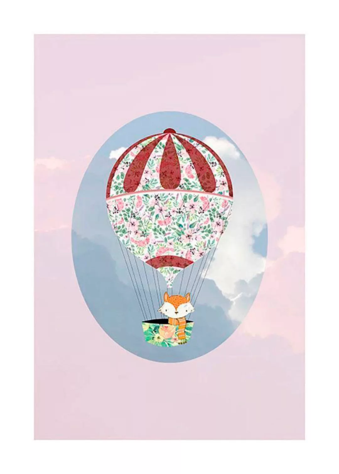 Komar Poster "Happy Balloon Rose", Figuren, (1 St.), Kinderzimmer, Schlafzi günstig online kaufen