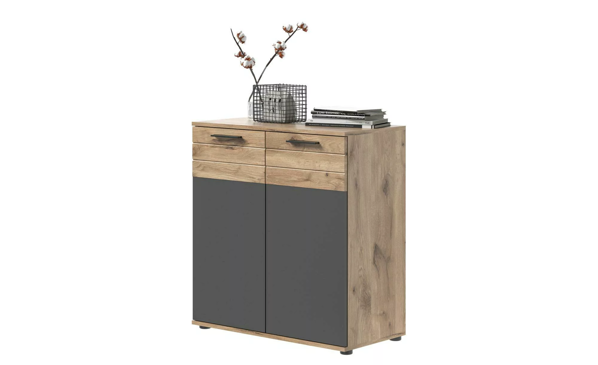 Kommode   ¦ grau ¦ Maße (cm): B: 80 H: 87 Kommoden & Sideboards > Kommoden günstig online kaufen