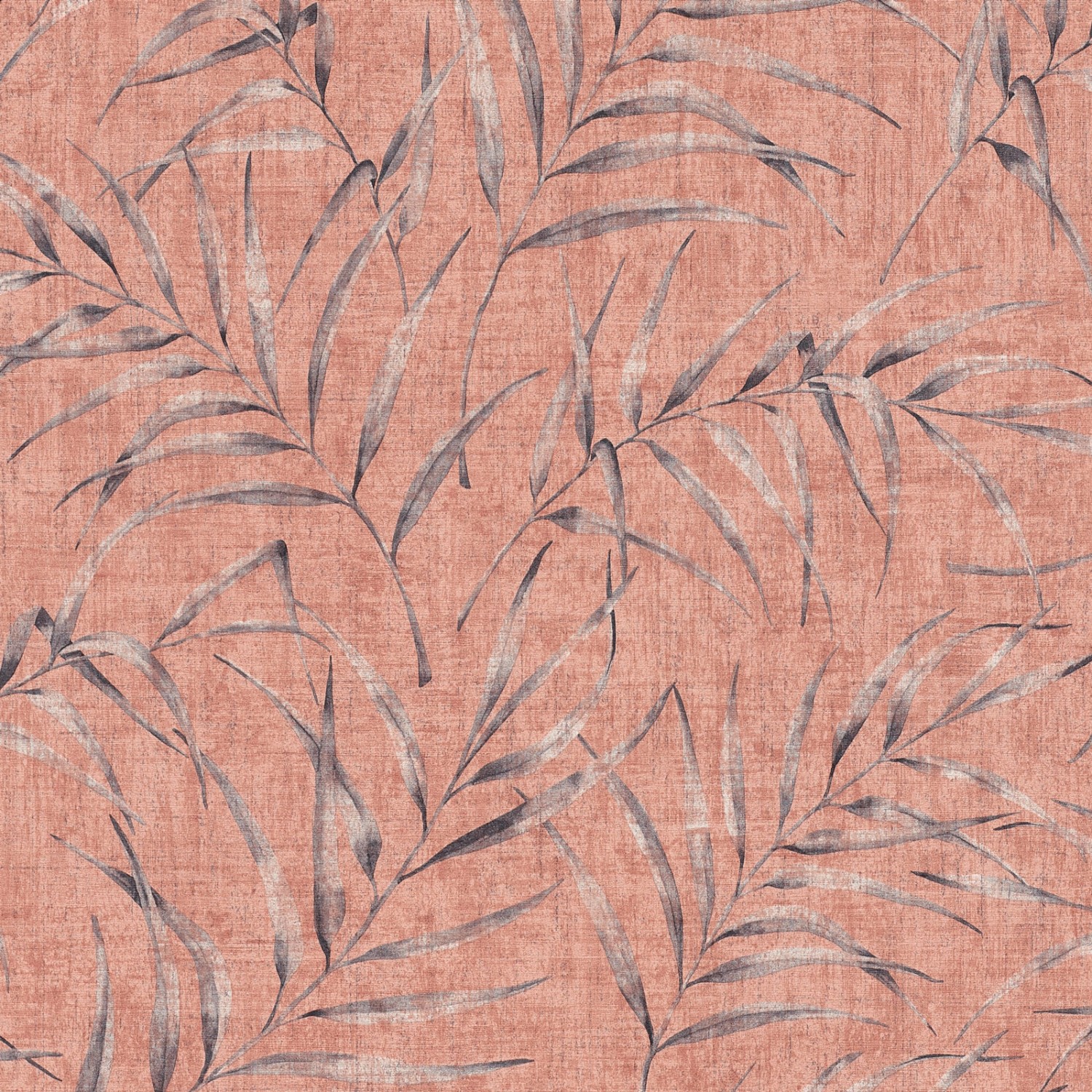 Bricoflor Rote Farn Tapete Blätter Vliestapete in Textiloptik Moderne Wandt günstig online kaufen