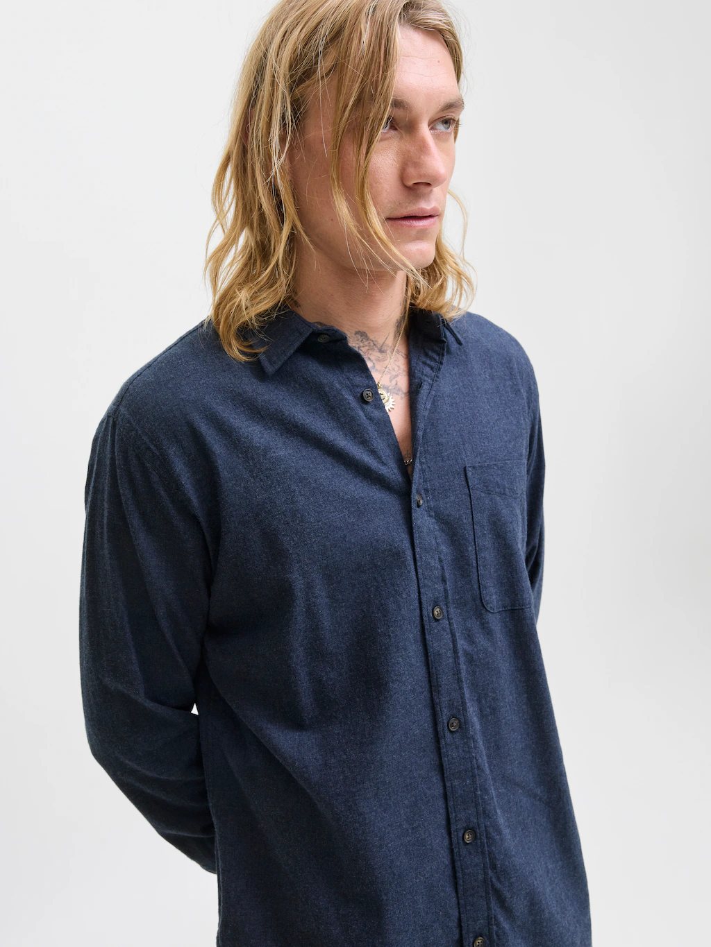 Jack & Jones Langarmhemd "JJECLASSIC MELANGE SHIRT L/S NOOS" günstig online kaufen