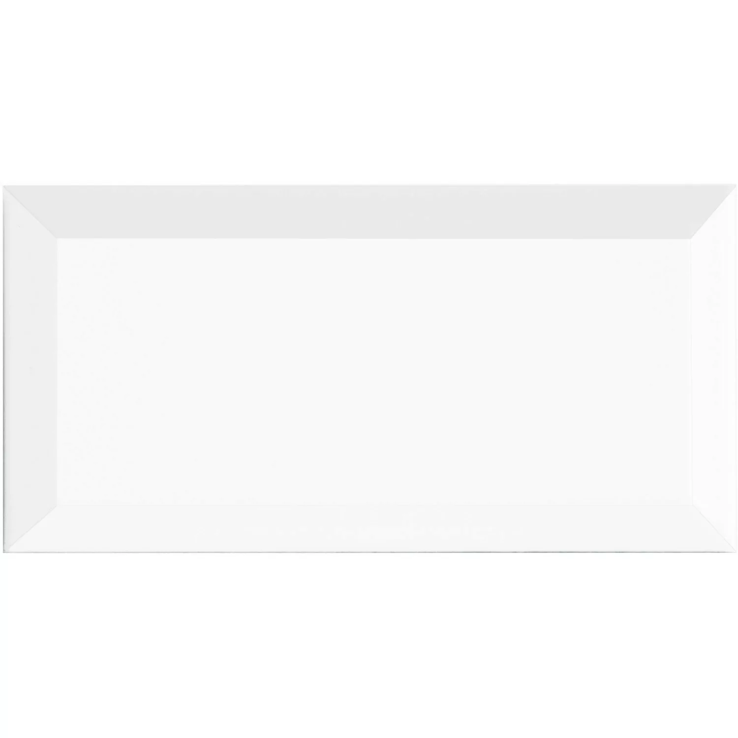 Wandfliese Facette Metro Weiß glänzend glasiert 10 cm x 20 cm günstig online kaufen