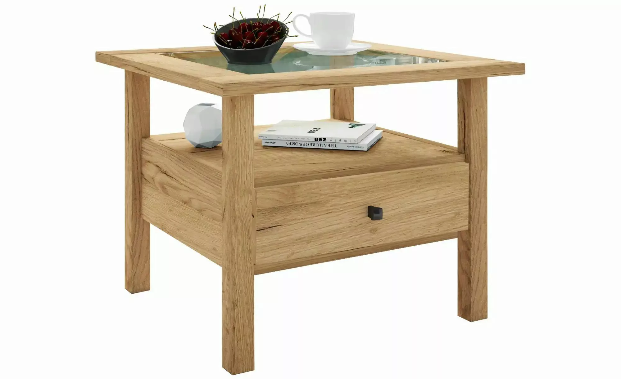 VCM Couchtisch "VCM Holz Beistelltisch mit ESG-Sicherheitsglas  Couchtisch günstig online kaufen