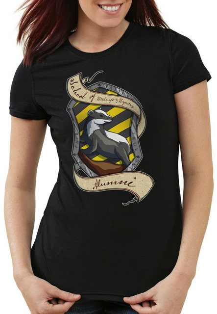 style3 T-Shirt Haus Dachs Hut harry schule zauberei erde potter hogwarts günstig online kaufen