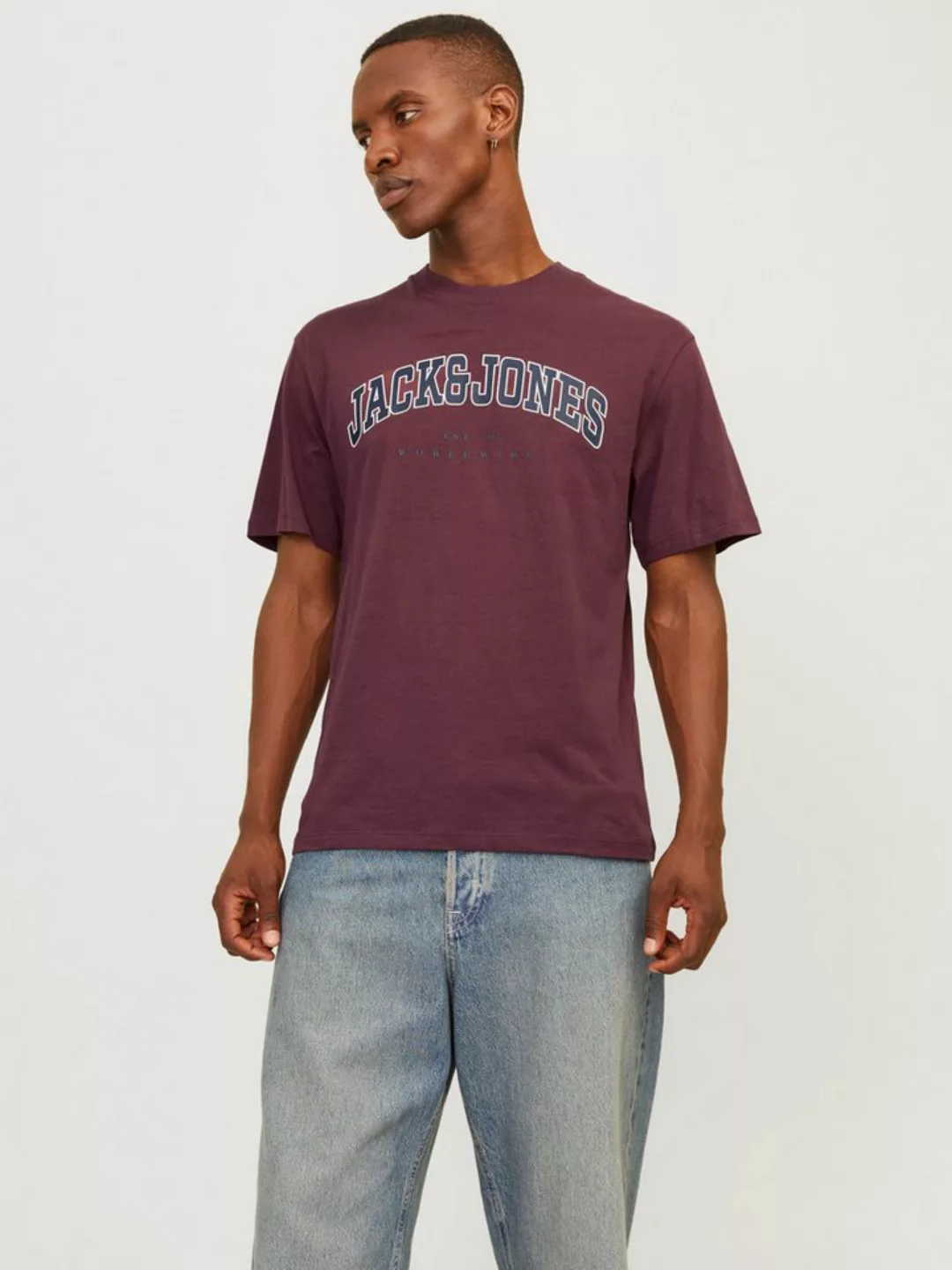 Jack & Jones Rundhalsshirt JJECALEB VARSITY TEE SS O-NECK NOOS günstig online kaufen