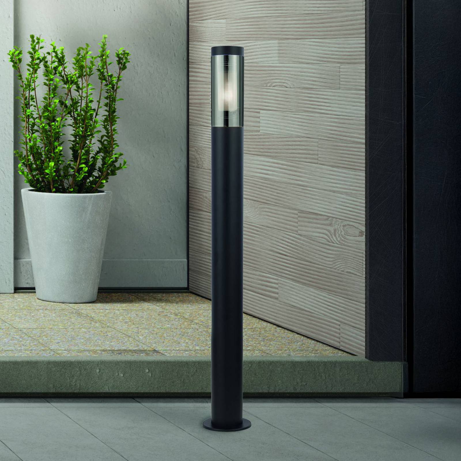 Wegeleuchte Batton, IP44, schwarz, Höhe 90 cm, Metall günstig online kaufen