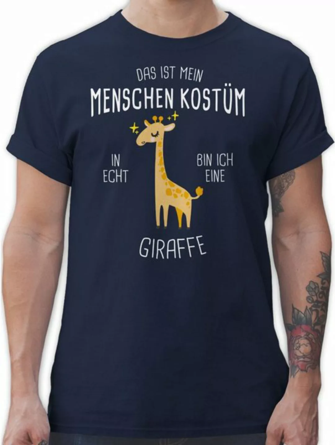 Shirtracer T-Shirt Das ist mein Menschenkostüm in echt bin ich eine Giraffe günstig online kaufen