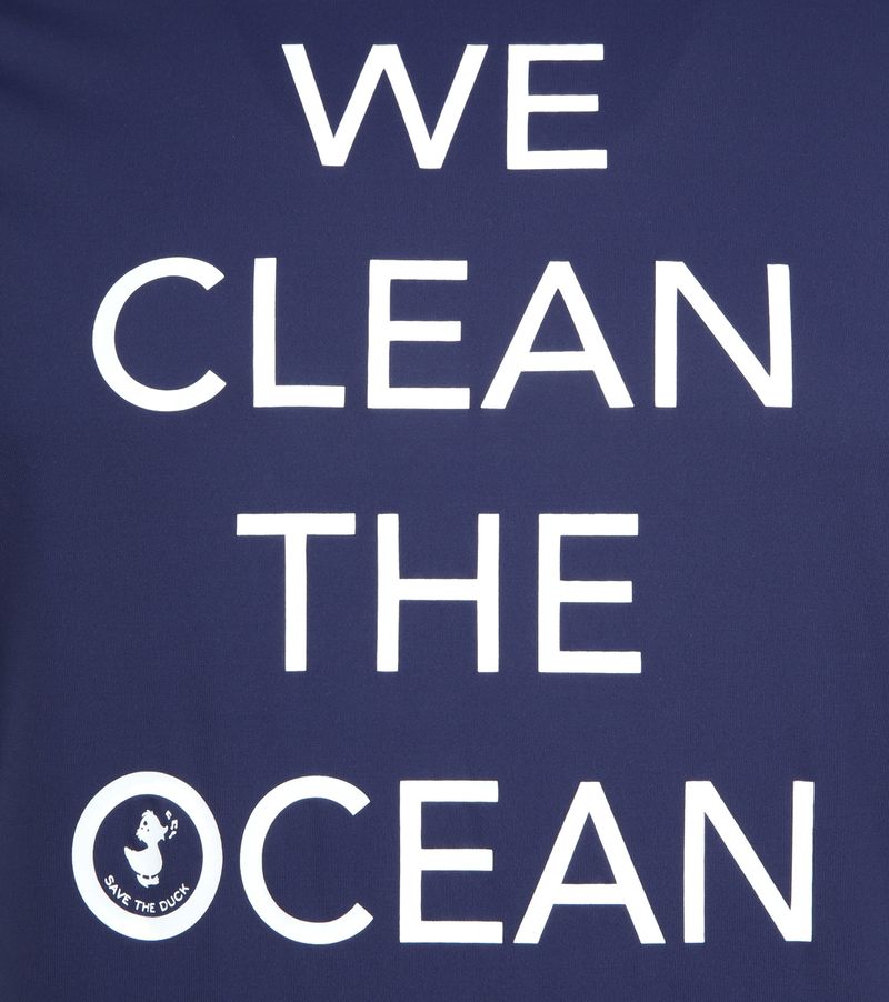 Save The Duck T-shirt Marine Stretch Text - Größe L günstig online kaufen