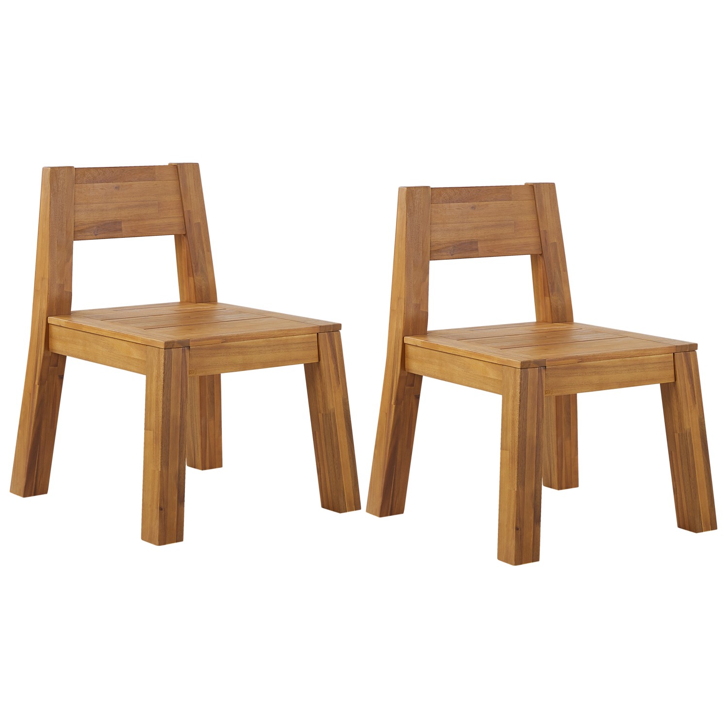Beliani Gartenstuhl Heller Holzfarbton 61x59x81 günstig online kaufen