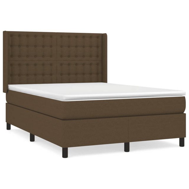 vidaXL Boxspringbett mit Matratze Dunkelbraun 140x200 cm Stoff1377740 günstig online kaufen