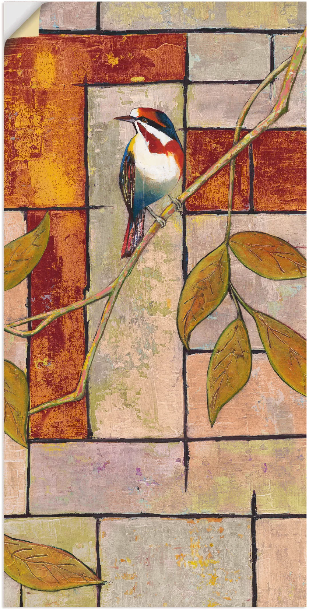 Artland Wandbild "Vogel auf einem Ast II", Vögel, (1 St.), als Alubild, Out günstig online kaufen