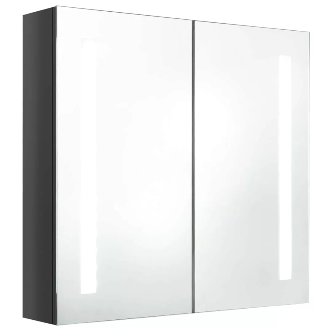 Led-bad-spiegelschrank Glänzendes Grau 62x14x60 Cm günstig online kaufen