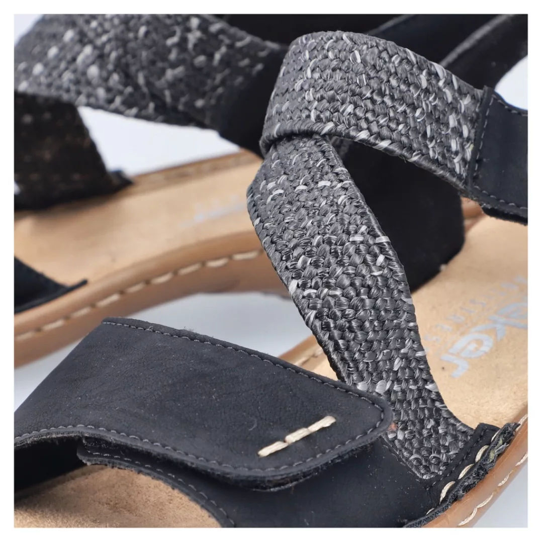 Rieker Sandale, Sommerschuh, Sandalette, Urlaubschuh mit Klettverschlüsse günstig online kaufen