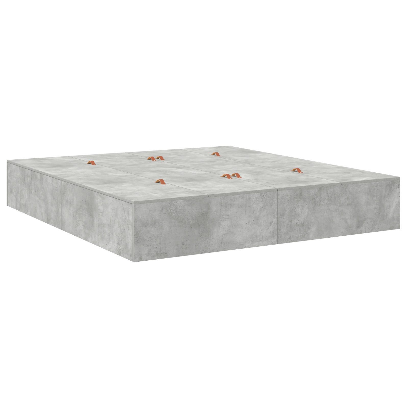 vidaXL Bett Stauraumbettgestell Beton Grau 200x200 günstig online kaufen