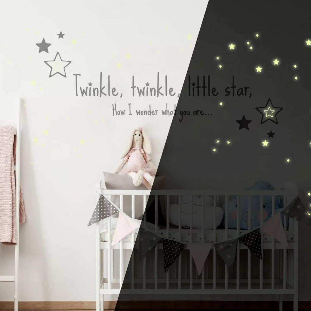 Wall-Art Wandtattoo "Twinkle little star Leuchtsterne", (1 St.), selbstkleb günstig online kaufen