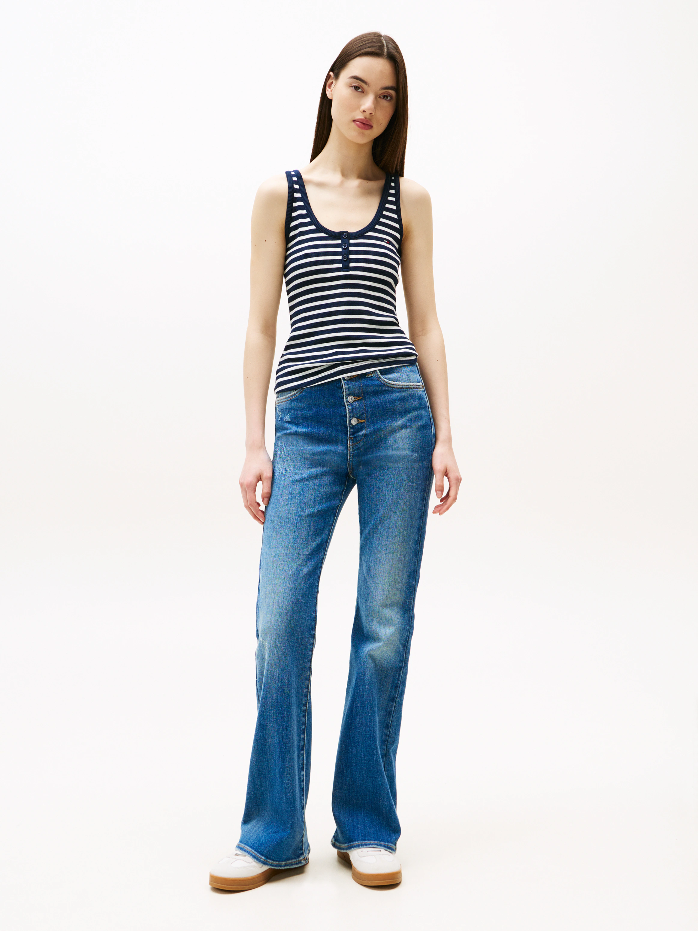 Tommy Jeans T-Shirt "TJW SLIM HENLEY WAFFLE TANK" günstig online kaufen