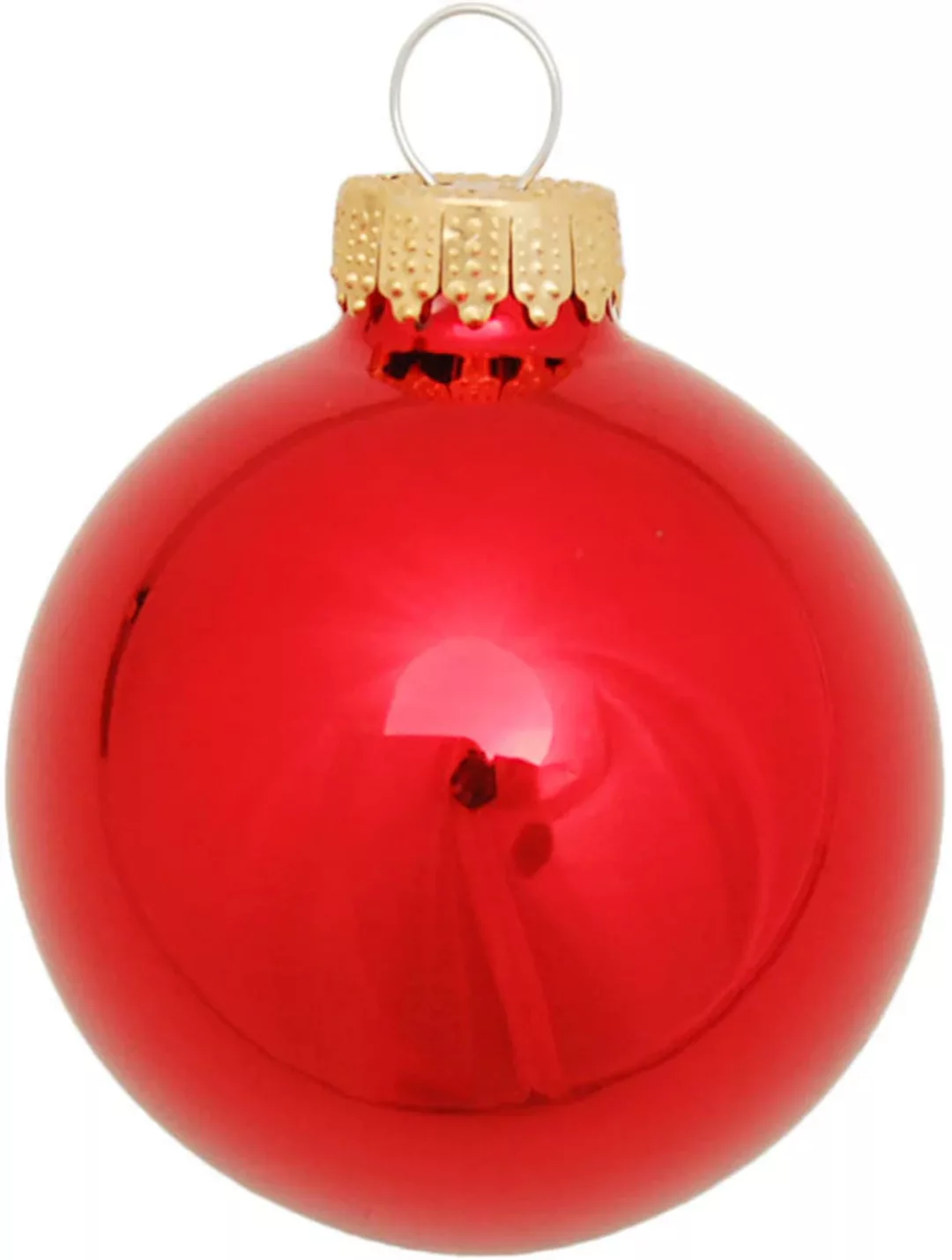 Krebs Glas Lauscha Weihnachtsbaumkugel "Glaskugelsortiment Rot Glanz/Satin, günstig online kaufen