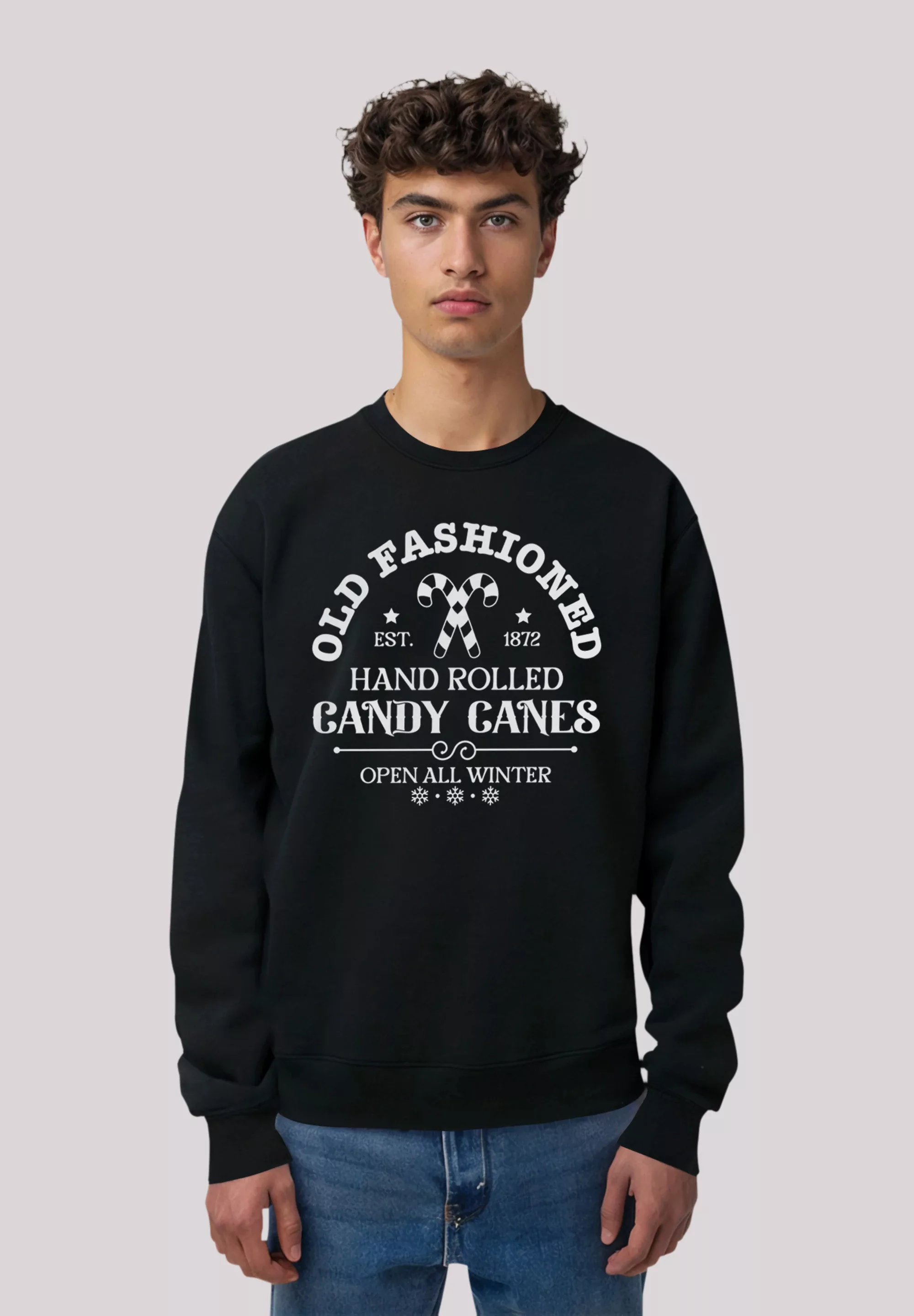 F4NT4STIC Sweatshirt "Weihnachten Cany Canes Retro Sign", Premium Qualität günstig online kaufen