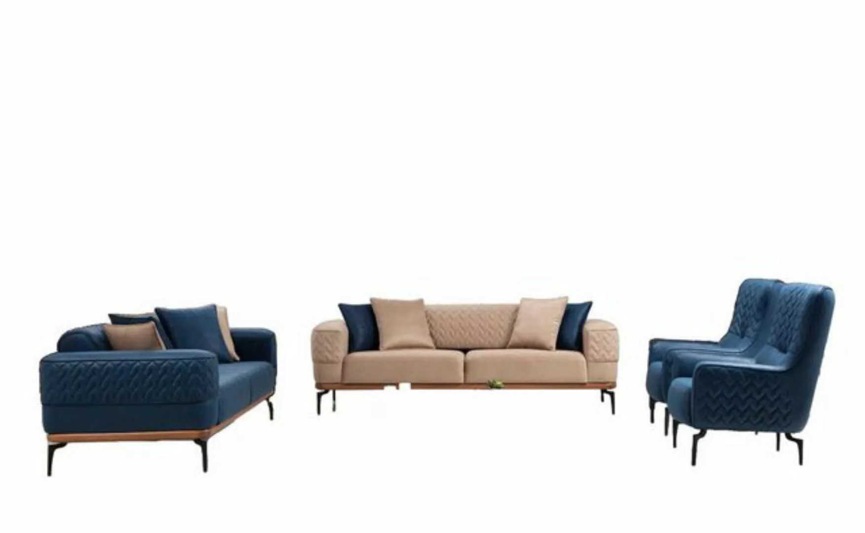 JVmoebel Sofa Sofagarnitur Komplette Couchgarnitur 331 Sitz Sessel Sofa, Ma günstig online kaufen