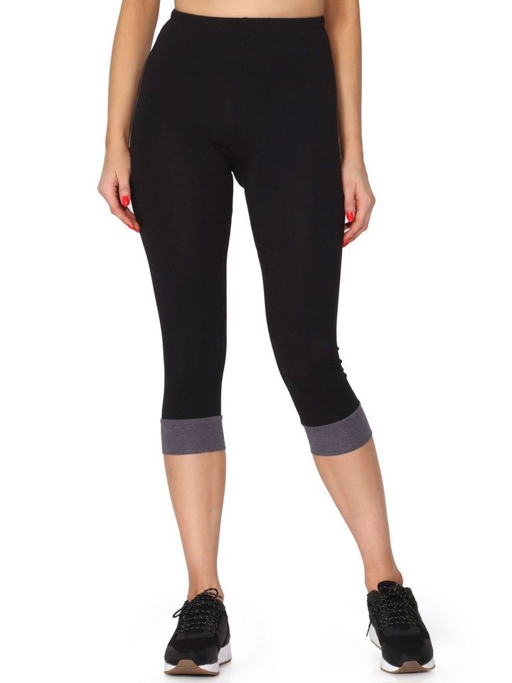 Merry Style Leggings Damen Leggings aus Baumwolle mit angenähtem Bündchen M günstig online kaufen