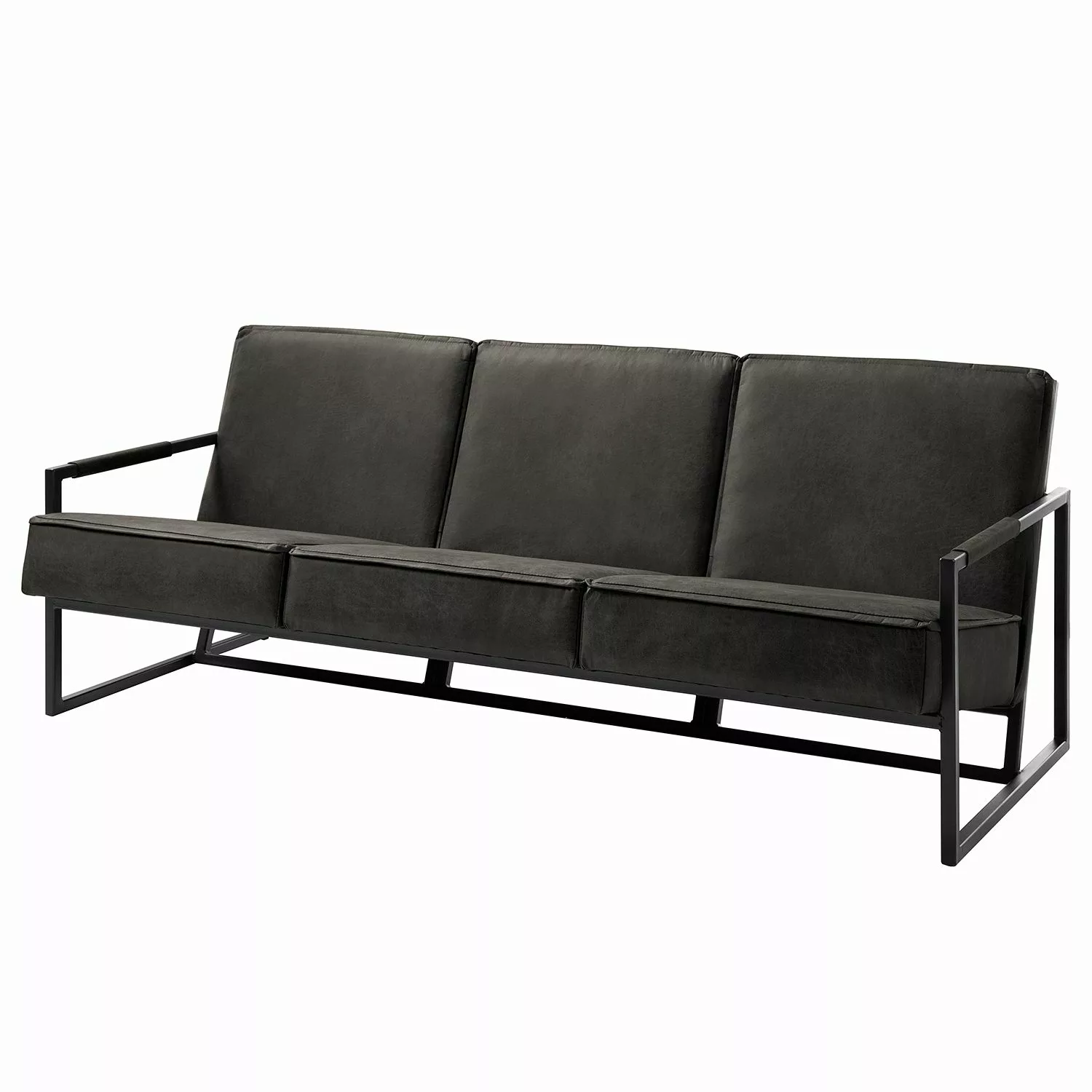 home24 ars manufacti Sofa Rhode 3-Sitzer Basalt Mischgewebe 185x74x82 cm günstig online kaufen
