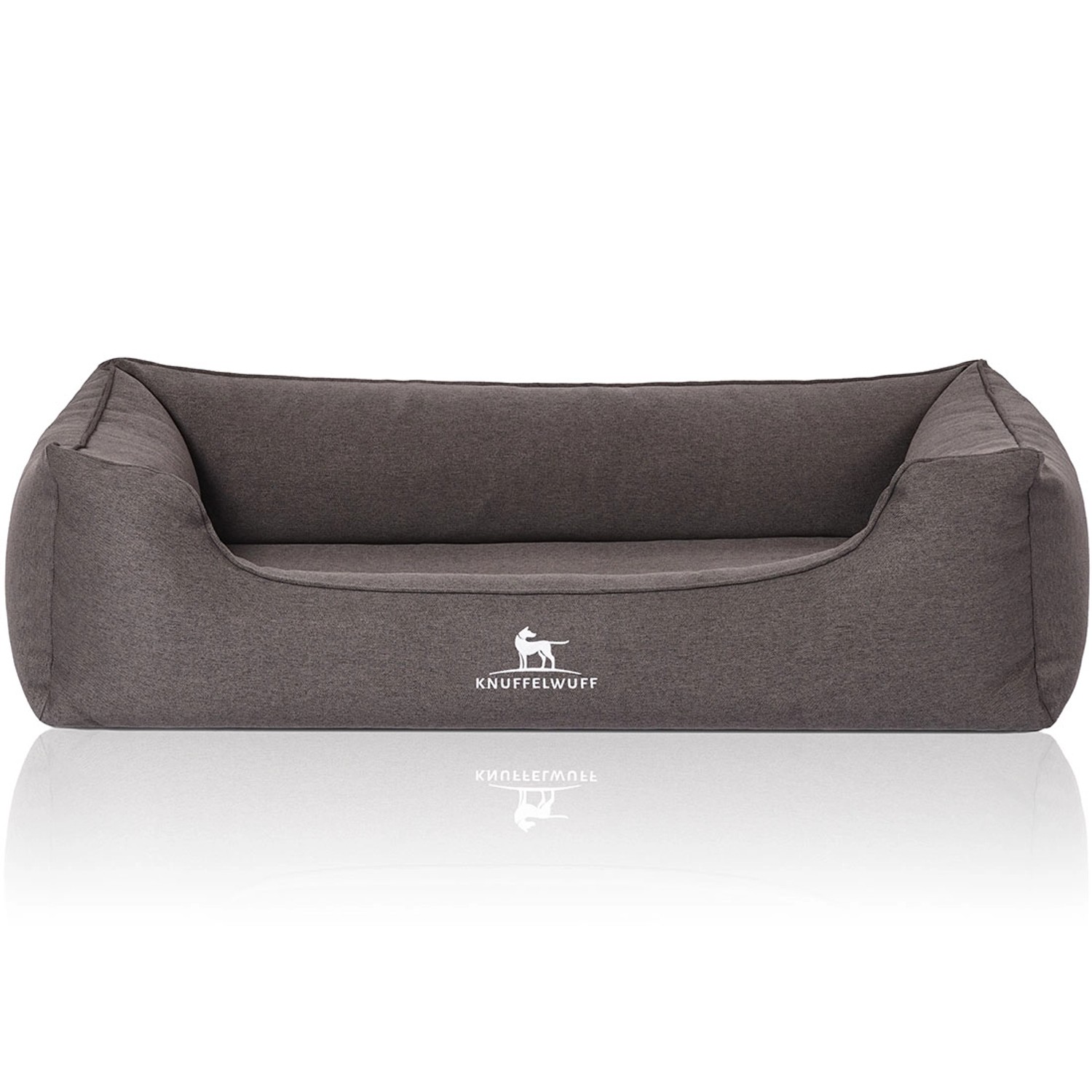 Knuffelwuff Hundebett Leano Orthopädisch Velours XXL 120 x 85cm Schwarz günstig online kaufen