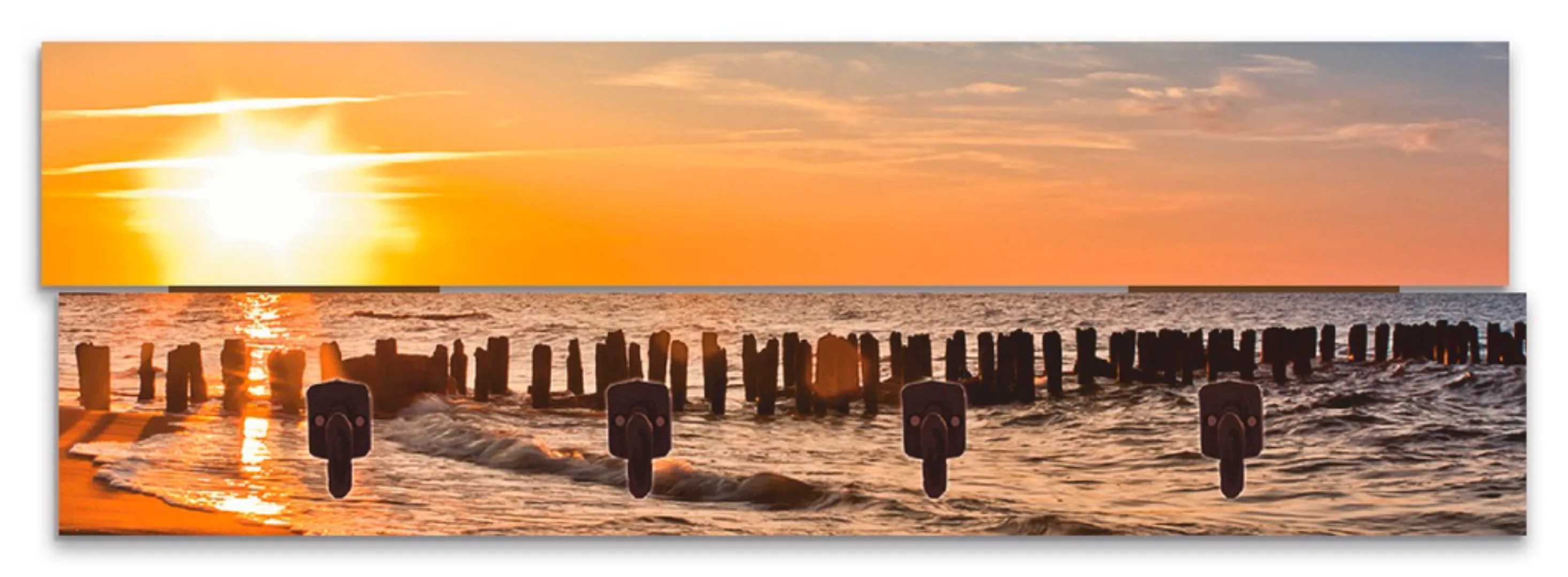 Artland Garderobenleiste "Schöner Sonnenuntergang am Strand", teilmontiert günstig online kaufen