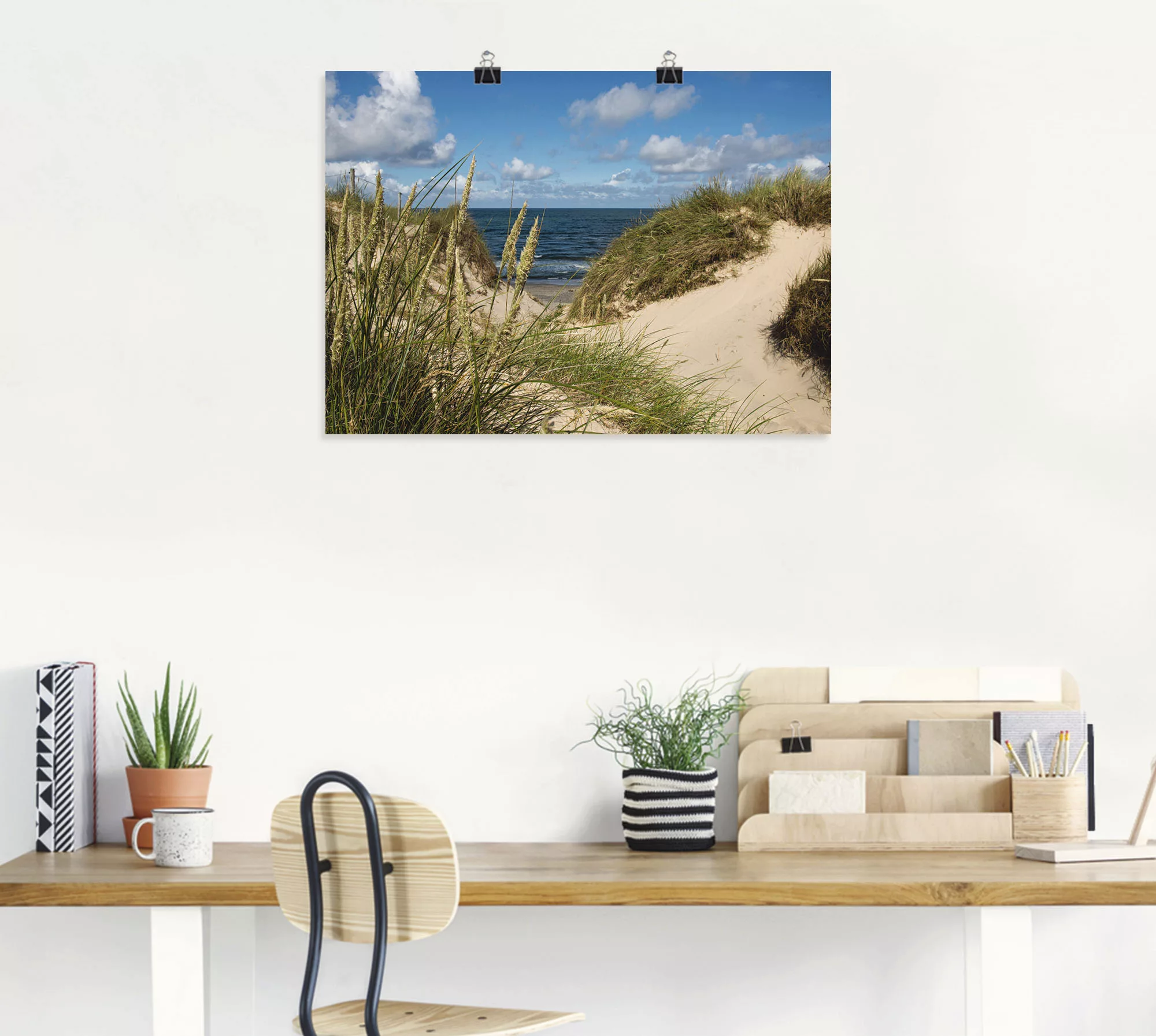 Artland Poster "Strand bei Vesterhav", Strand, (1 St.), als Alubild, Leinwa günstig online kaufen