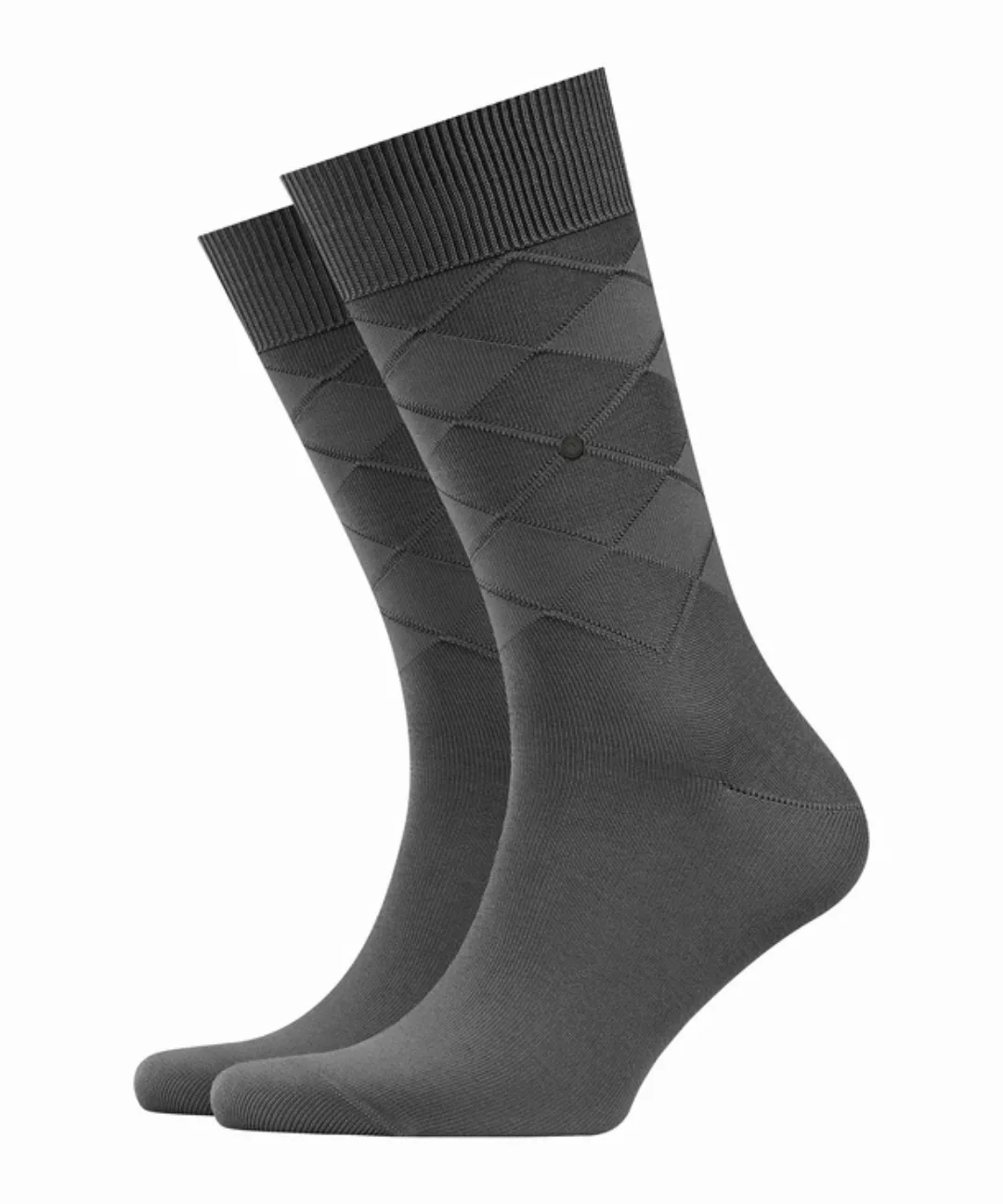 Burlington Black Rhomb Herren Socken, 40-46, Grau, Struktur, Baumwolle, 210 günstig online kaufen