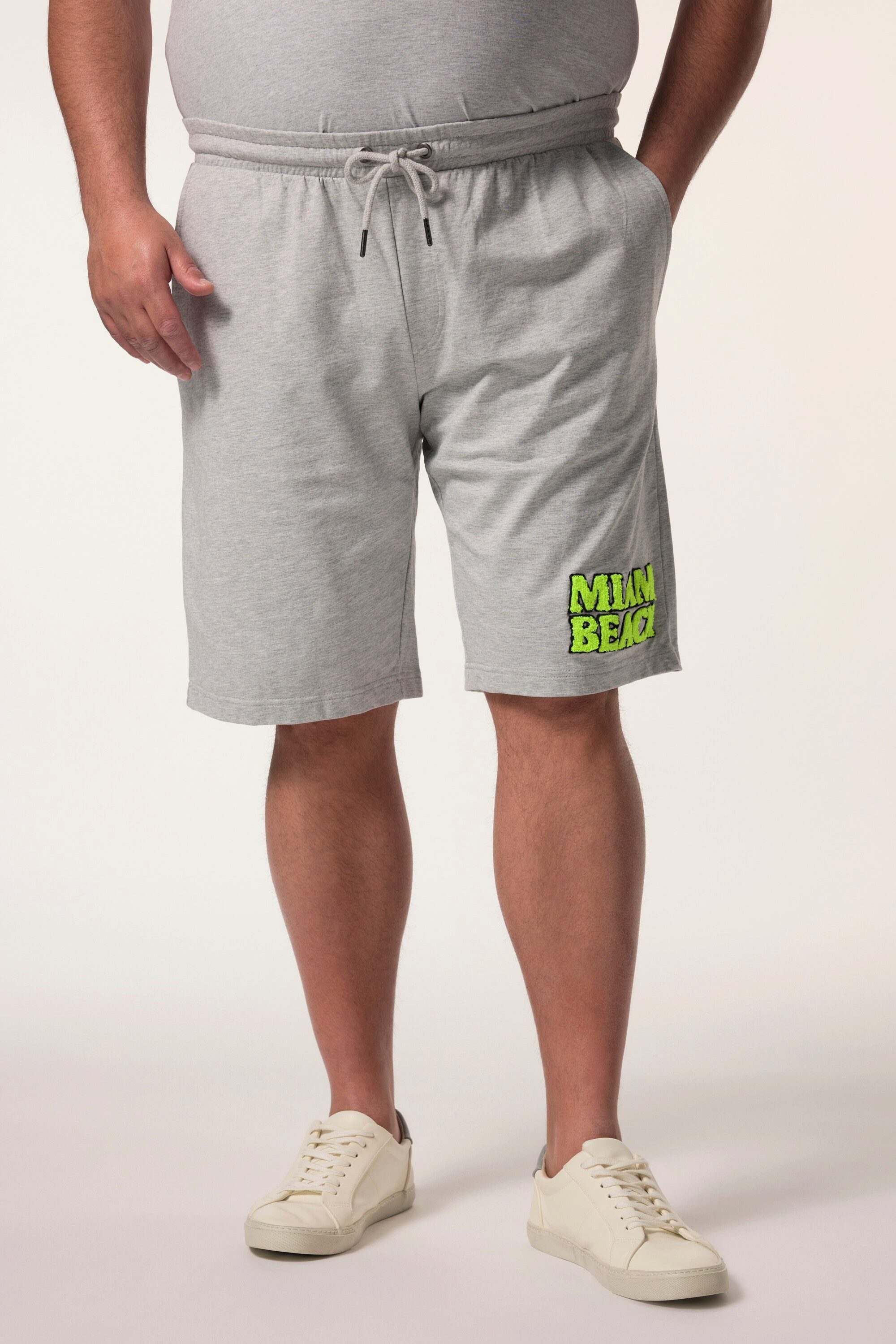 Men Plus Bermudas Men+ Sweatbermuda Neon-Print günstig online kaufen