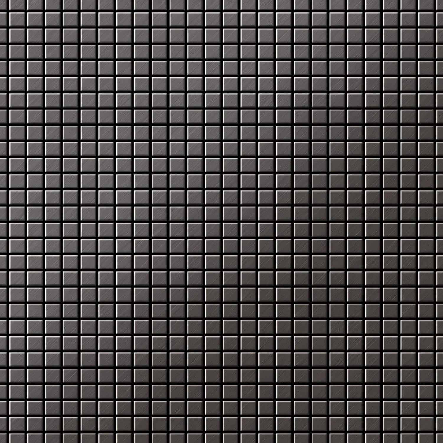 ALLOY Mosaik Fliese Massiv Metall Titan Gebürstet Dunkelgrau 1,6mm Glomesh- günstig online kaufen