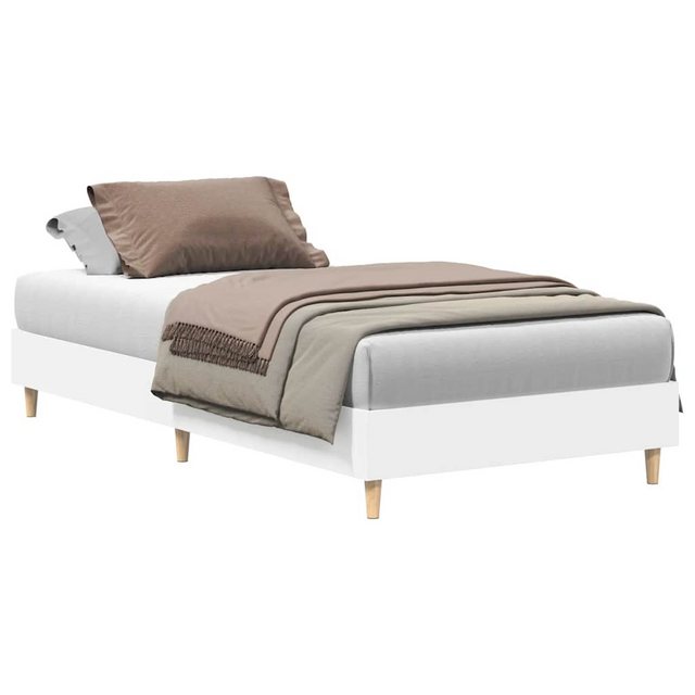 vidaXL Bett Bettgestell ohne Matratze Weiß 75x190 cm Holzwerkstoff günstig online kaufen