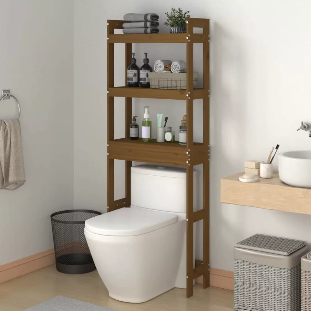 Vidaxl Toilettenregal Honigbraun 63x26x171 Cm Massivholz Kiefer günstig online kaufen