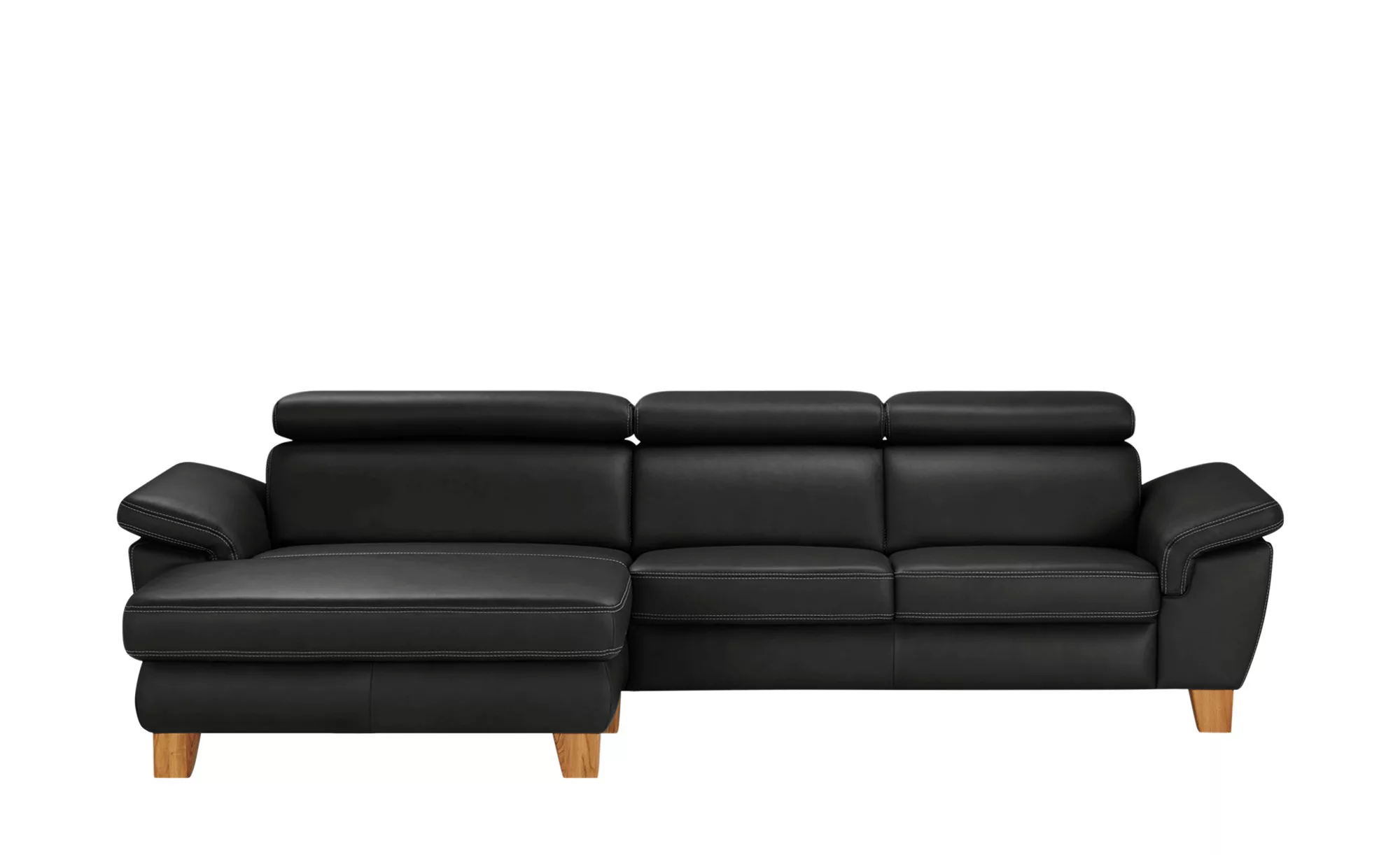 Ecksofa  Indra - schwarz - 83 cm - Polstermöbel > Sofas > Ecksofas - Möbel günstig online kaufen