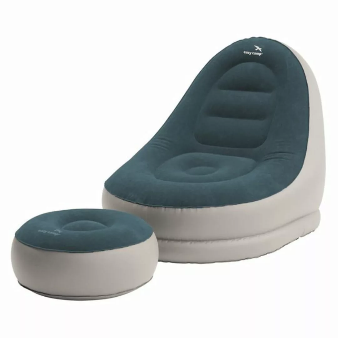 easy camp Luftbett Aufblasbares Lounge-Set Comfy Grau und Blau günstig online kaufen