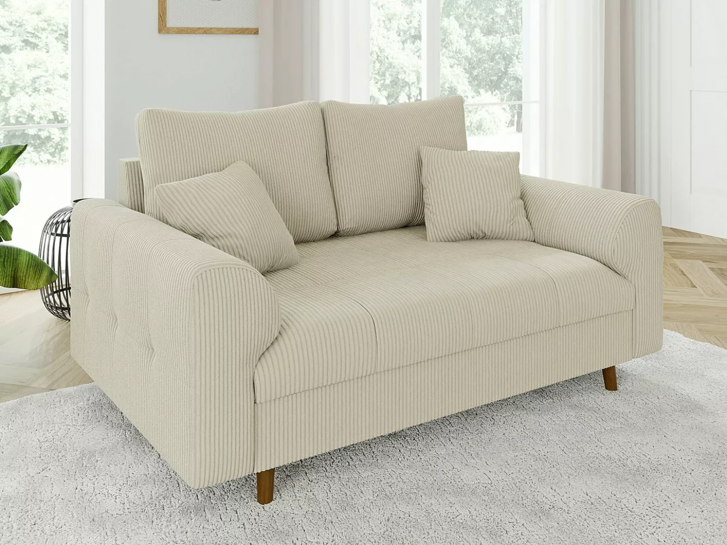 S-Style Möbel 2-Sitzer Sofa Zara mit Holzfüßen im skandinavischen Stil aus günstig online kaufen