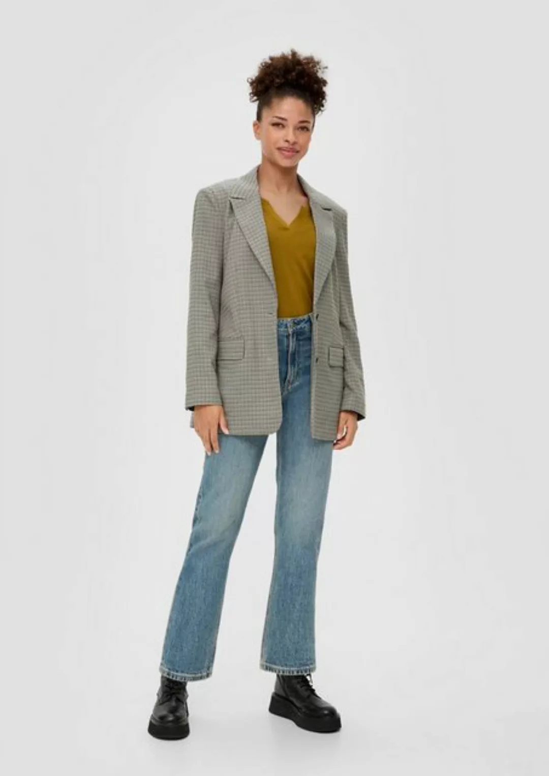 QS 5-Pocket-Jeans Megan Ankle-Jeans / Regular Fit / High Rise / Straight Le günstig online kaufen
