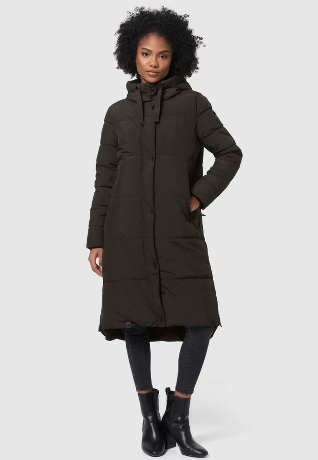 Marikoo Winterjacke Soranaa langer Winter Mantel mit Kapuze günstig online kaufen