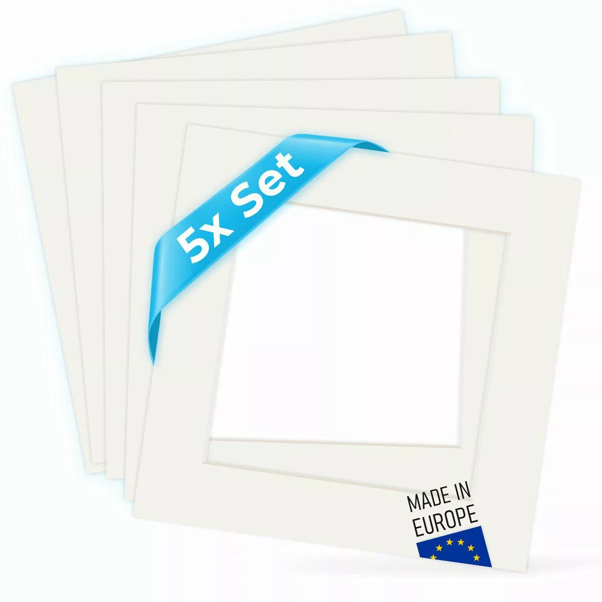 PHOTOLINI Bilderrahmen Passepartouts 5er Set - günstig online kaufen
